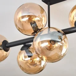 Gastor Plafonnier, Boule lumineuse Ambre, 8 lumières