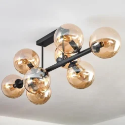 Gastor Plafonnier, Boule lumineuse Ambre, 8 lumières