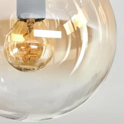 Gastor Plafonnier, Boule lumineuse 45 cm Ambre, Clair, 5 lumières