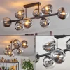 Gastor Plafonnier, Boule lumineuse Chrome, Clair, Fumé, 8 lumières