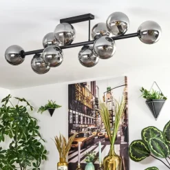 Gastor Plafonnier, Boule lumineuse Fumé, 10 lumières
