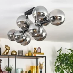 Gastor Plafonnier, Boule lumineuse Fumé, 10 lumières