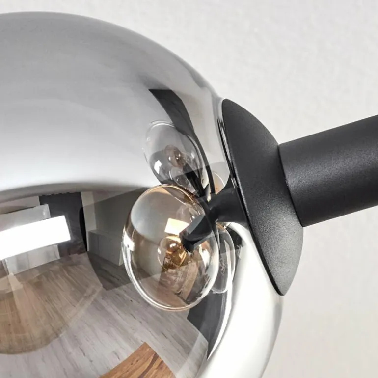 Gastor Plafonnier, Boule lumineuse Ambre, Clair, Fumé, 6 lumières
