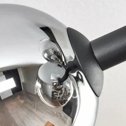 Gastor Plafonnier, Boule lumineuse Chrome, Clair, Fumé, 6 lumières