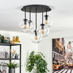 Gastor Plafonnier, Boule lumineuse 45 cm Clair, 5 lumières