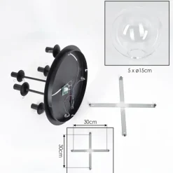 Gastor Plafonnier, Boule lumineuse 45 cm Clair, 5 lumières