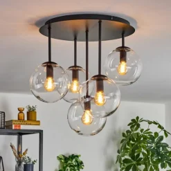 Gastor Plafonnier, Boule lumineuse 45 cm Clair, 5 lumières