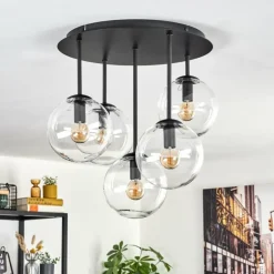 Gastor Plafonnier, Boule lumineuse 45 cm Clair, 5 lumières