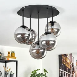 Gastor Plafonnier, Boule lumineuse 45 cm Fumé, 5 lumières