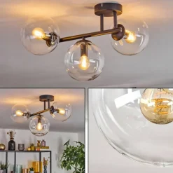 Gastor Plafonnier, Boule lumineuse Clair, 3 lumières