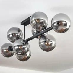 Gastor Plafonnier, Boule lumineuse Fumé, 8 lumières