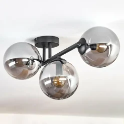 Gastor Plafonnier, Boule lumineuse Fumé, 3 lumières