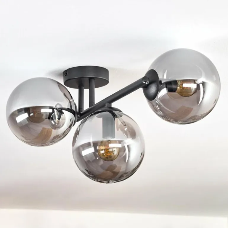 Gastor Plafonnier, Boule lumineuse Fumé, 3 lumières