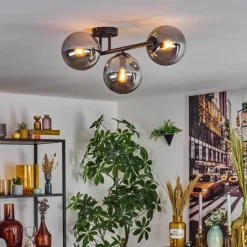 Gastor Plafonnier, Boule lumineuse Fumé, 3 lumières
