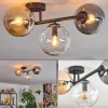 Gastor Plafonnier, Boule lumineuse Ambre, Clair, Fumé, 3 lumières