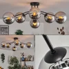 Gastor Plafonnier Chrome, Fumé, 6 lumières
