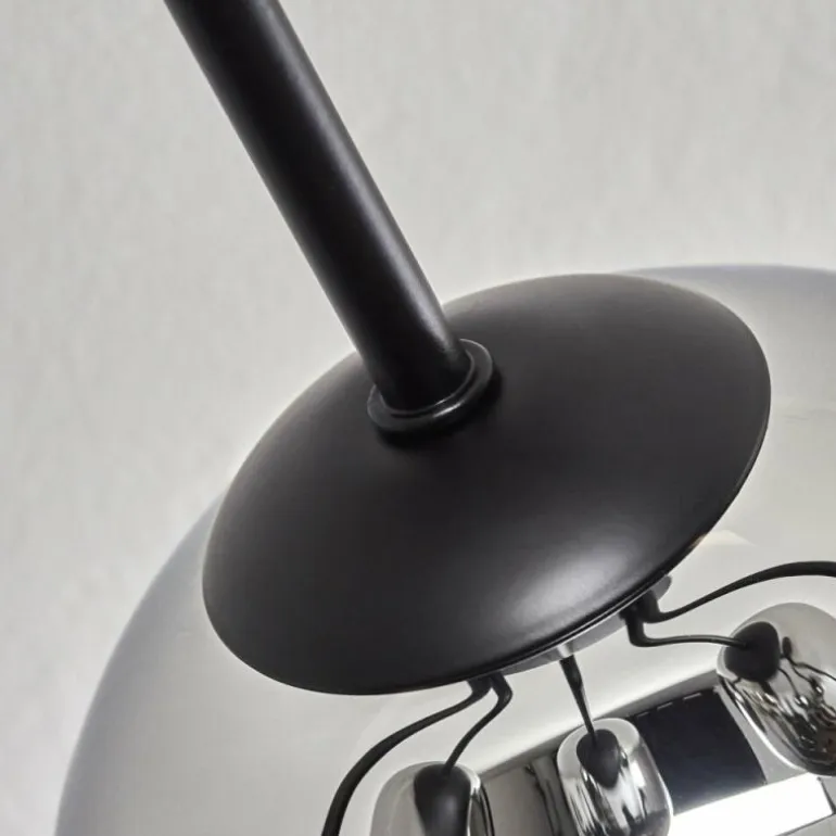 Gastor Plafonnier Chrome, Fumé, 6 lumières