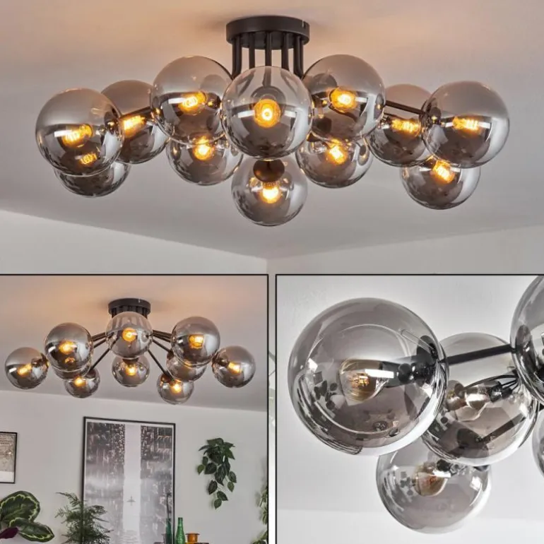 Gastor Plafonnier Fumé, 12 lumières