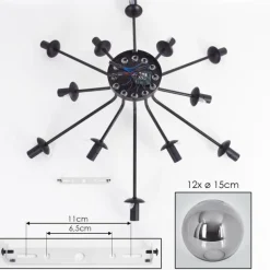 Gastor Plafonnier Fumé, 12 lumières