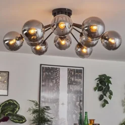 Gastor Plafonnier Fumé, 12 lumières