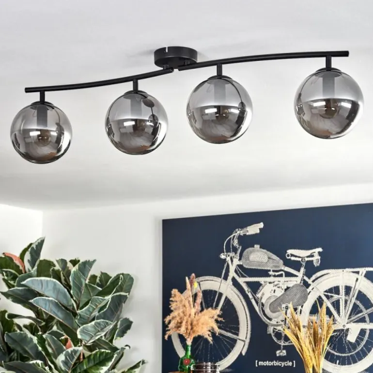Gastor Plafonnier Fumé, 4 lumières
