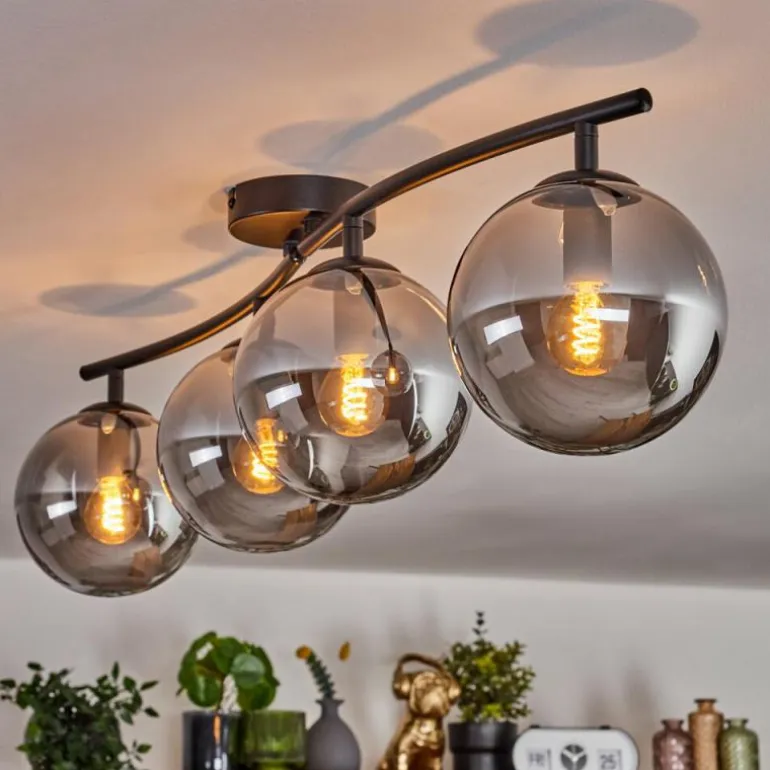 Gastor Plafonnier Fumé, 4 lumières
