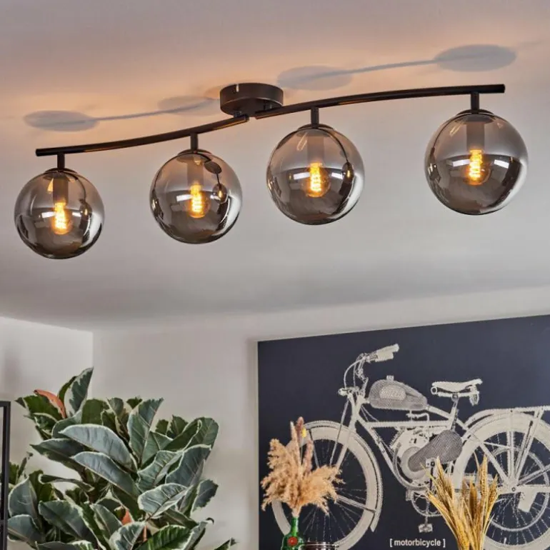 Gastor Plafonnier Fumé, 4 lumières