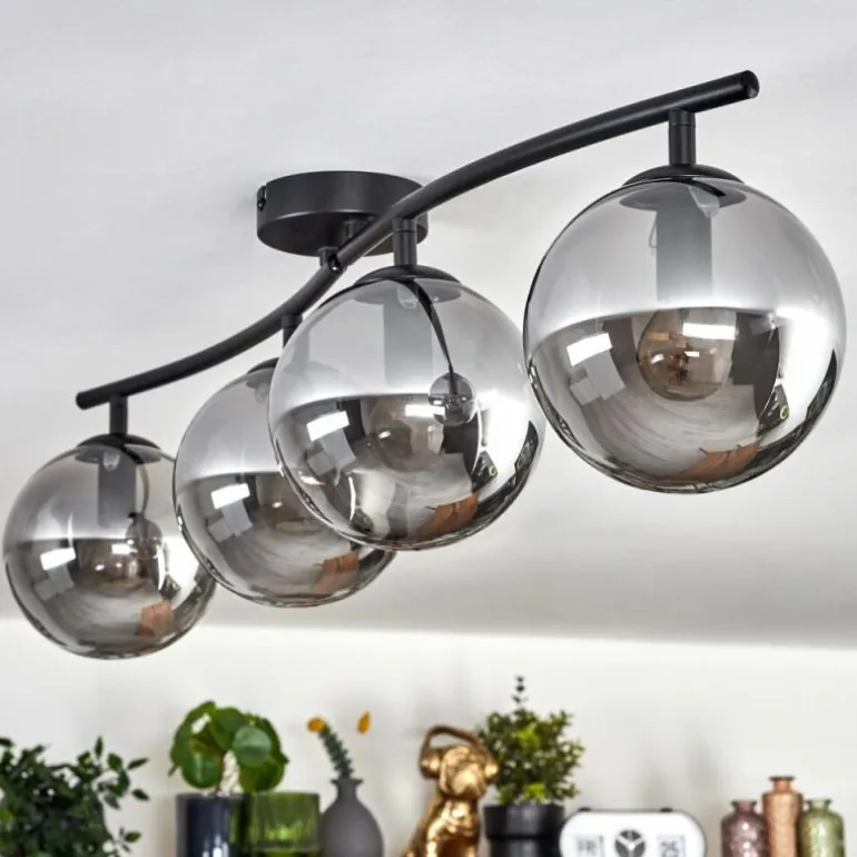 Gastor Plafonnier Fumé, 4 lumières