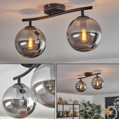 Gastor Plafonnier Fumé, 2 lumières