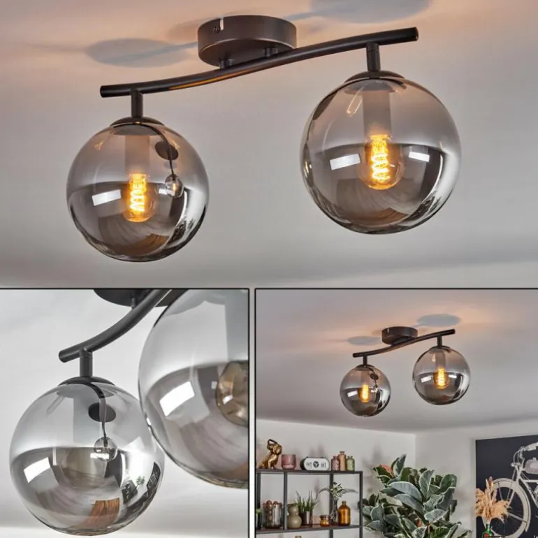 Gastor Plafonnier Fumé, 2 lumières