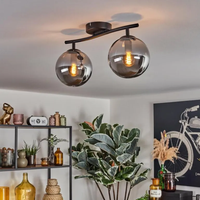 Gastor Plafonnier Fumé, 2 lumières