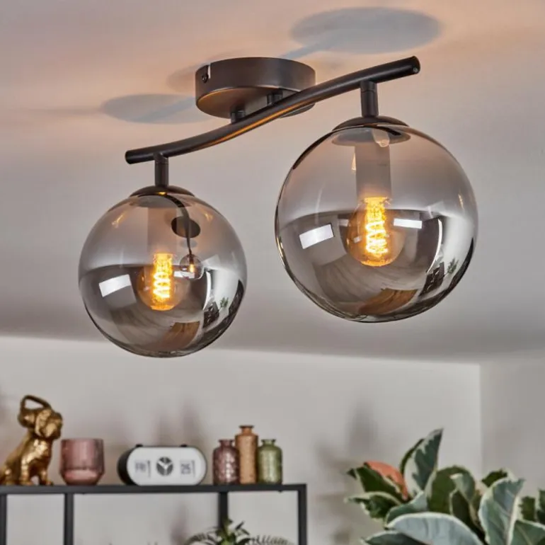 Gastor Plafonnier Fumé, 2 lumières