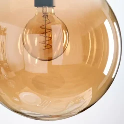Gastor Suspension, Boule lumineuse Ambre, 1 lumière
