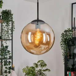 Gastor Suspension, Boule lumineuse Ambre, 1 lumière
