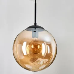 Gastor Suspension, Boule lumineuse Ambre, 1 lumière