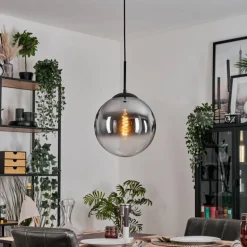 Gastor Suspension, Boule lumineuse Clair, Fumé, 1 lumière