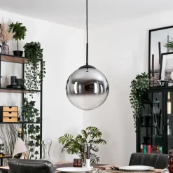 Gastor Suspension, Boule lumineuse Clair, Fumé, 1 lumière