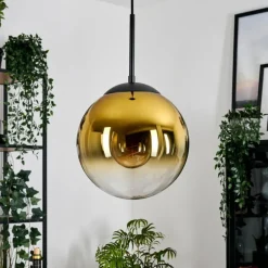 Gastor Suspension, Boule lumineuse Or, Clair, 1 lumière
