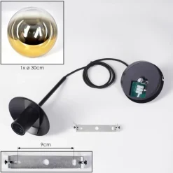 Gastor Suspension, Boule lumineuse Or, Clair, 1 lumière
