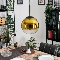 Gastor Suspension, Boule lumineuse Or, Clair, 1 lumière
