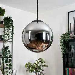Gastor Suspension, Boule lumineuse Chrome, Fumé, 1 lumière