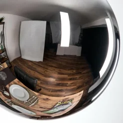 Gastor Suspension, Boule lumineuse Chrome, Fumé, 1 lumière