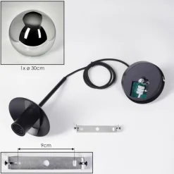 Gastor Suspension, Boule lumineuse Chrome, Fumé, 1 lumière