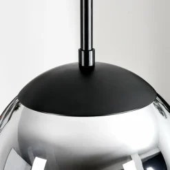 Gastor Suspension, Boule lumineuse 20 cm Chrome, Fumé, 1 lumière