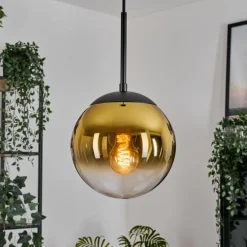 Gastor Suspension, Boule lumineuse 20 cm Or, Clair, 1 lumière