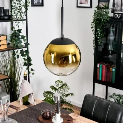 Gastor Suspension, Boule lumineuse 20 cm Or, Clair, 1 lumière