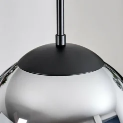 Gastor Suspension, Boule lumineuse 25 cm Chrome, Fumé, 1 lumière