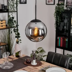 Gastor Suspension, Boule lumineuse 25 cm Fumé, 1 lumière