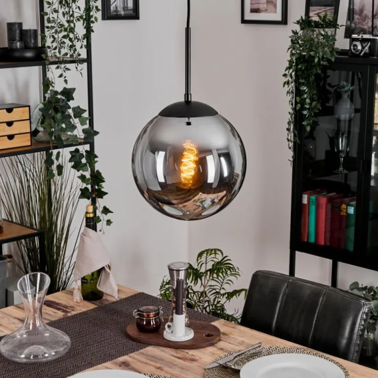 Gastor Suspension, Boule lumineuse 25 cm Fumé, 1 lumière