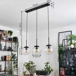 Gastor Suspension, Boule lumineuse Clair, 3 lumières